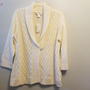 Knit cardigan style sweater